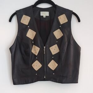 Natural Born Winner Leather Vest